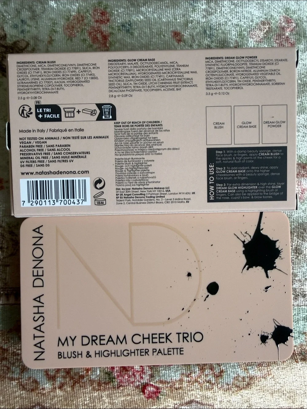 Natasha Denona|My Dream Cheek|Trio Blush & Highlighter Palette